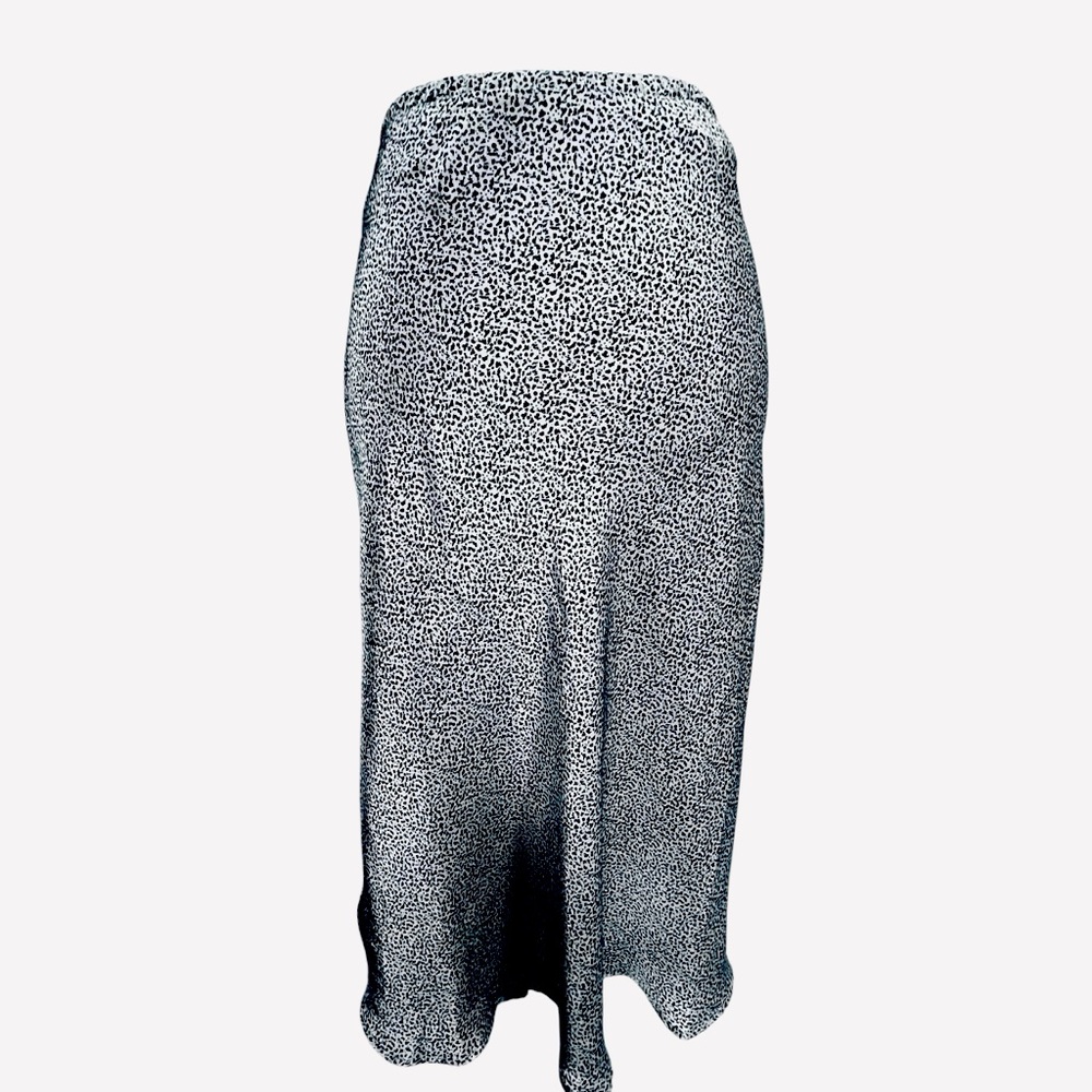 Sienna Sky Silky Satin Cheetah Print Midi Skirt | Animal Print Slip Skirt